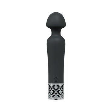 Royal Gems Scepter Silicone Rechargeable Vibrator Black