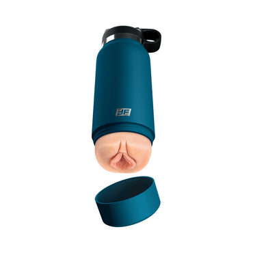 PDX Plus Fuck Flask Private Pleaser Discreet Stroker Blue Bottle Light