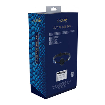 Ouch! International Florence Collection Silicone Ball Gag Blue