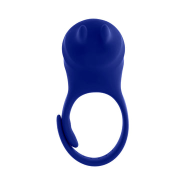 Zero Tolerance Adjustable Fun Ring Rechargeable Vibrating C-Ring with Remote Silicone Blue
