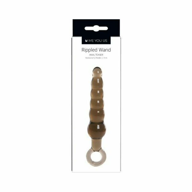 Me You Us Rippled Wand Anal Teaser Plug Black