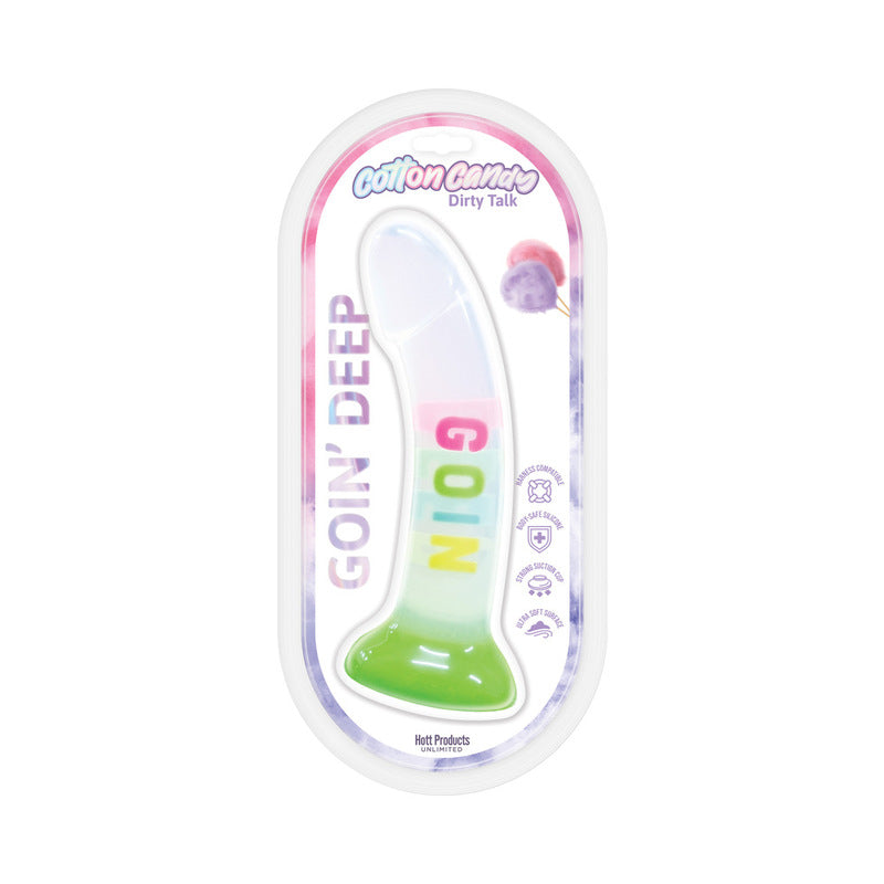 Cotton Candy Dirty Talk Goin' Deep 7 in. Silicone Dildo