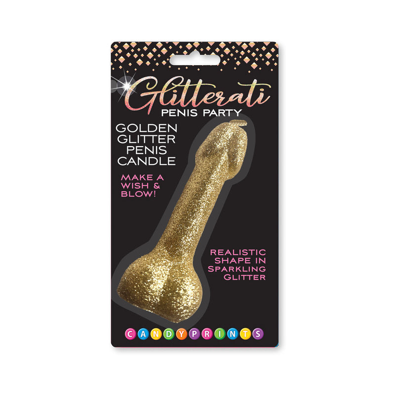 Gold Glitter Penis Candle