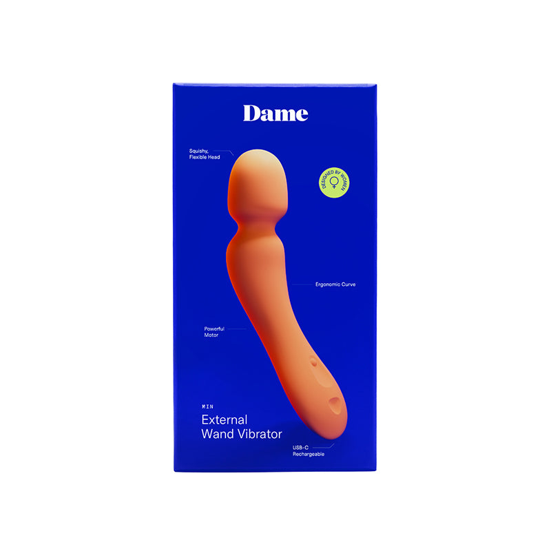 Dame Min Mini Wand Vibrator Papaya