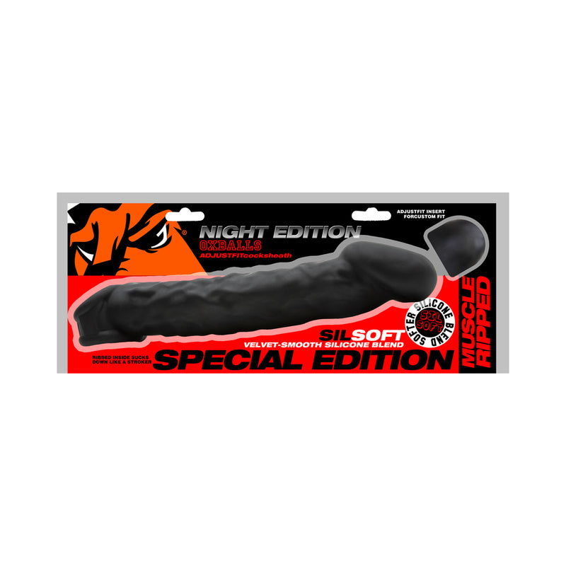 Oxballs Muscle Ripped Inner Ribbed Velvet-Smooth Cocksheath Special Edition Night