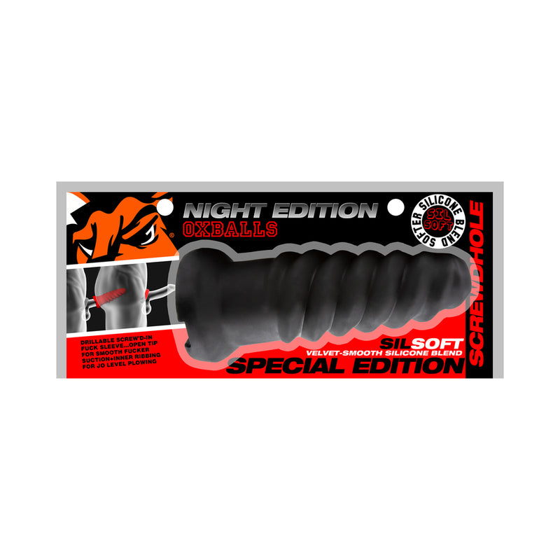Oxballs Screwdhole Screw'd-In Open Tip Masturbator Special Edition Night
