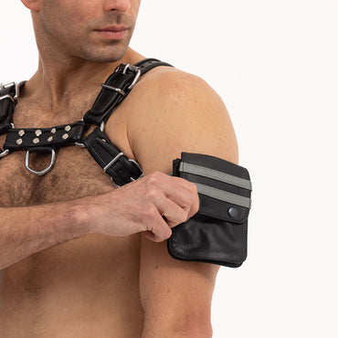 Prowler Red Leather Wallet Grey