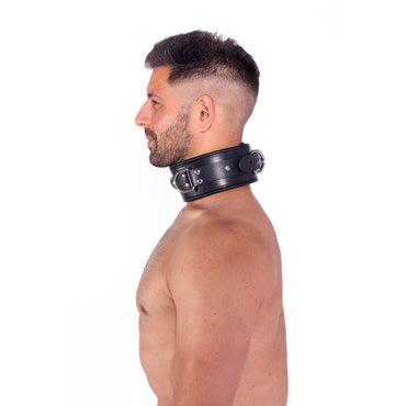 Prowler RED Leather Lockable Collar SM