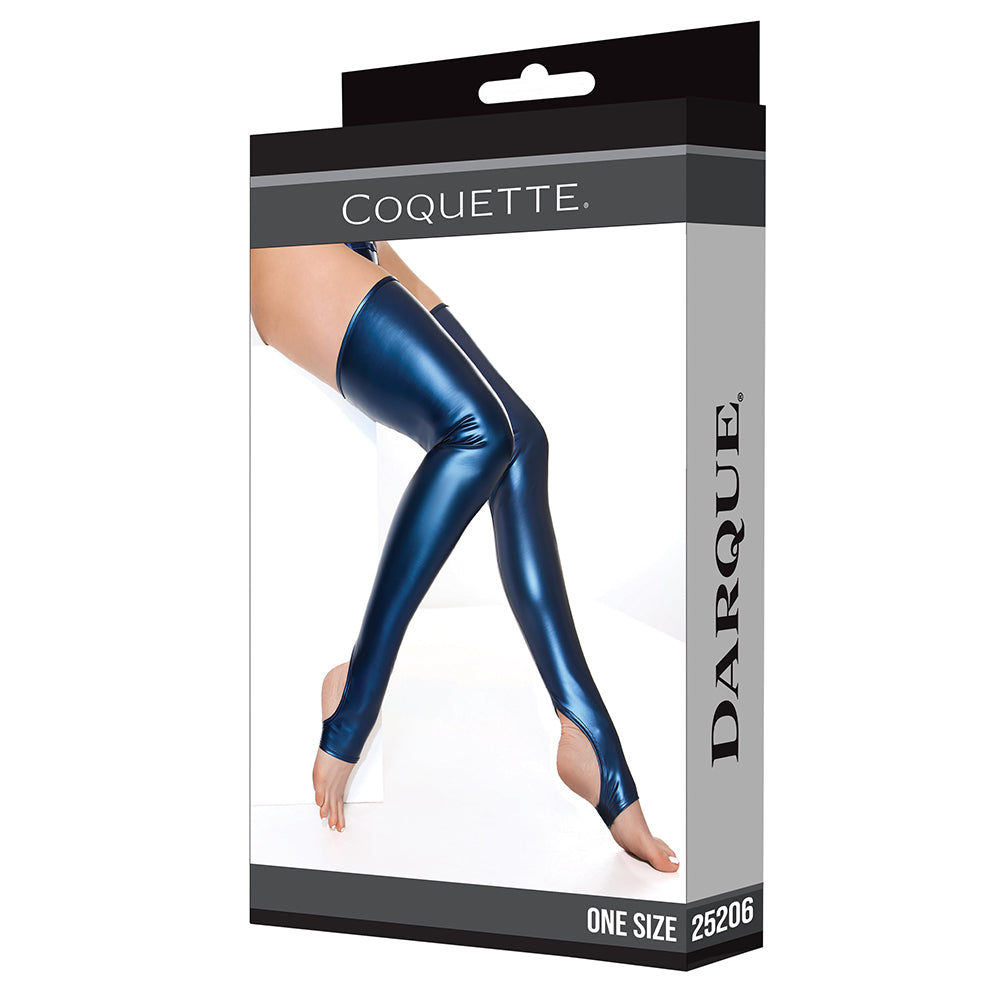 Coquette Darque Stockings - Blue O/S