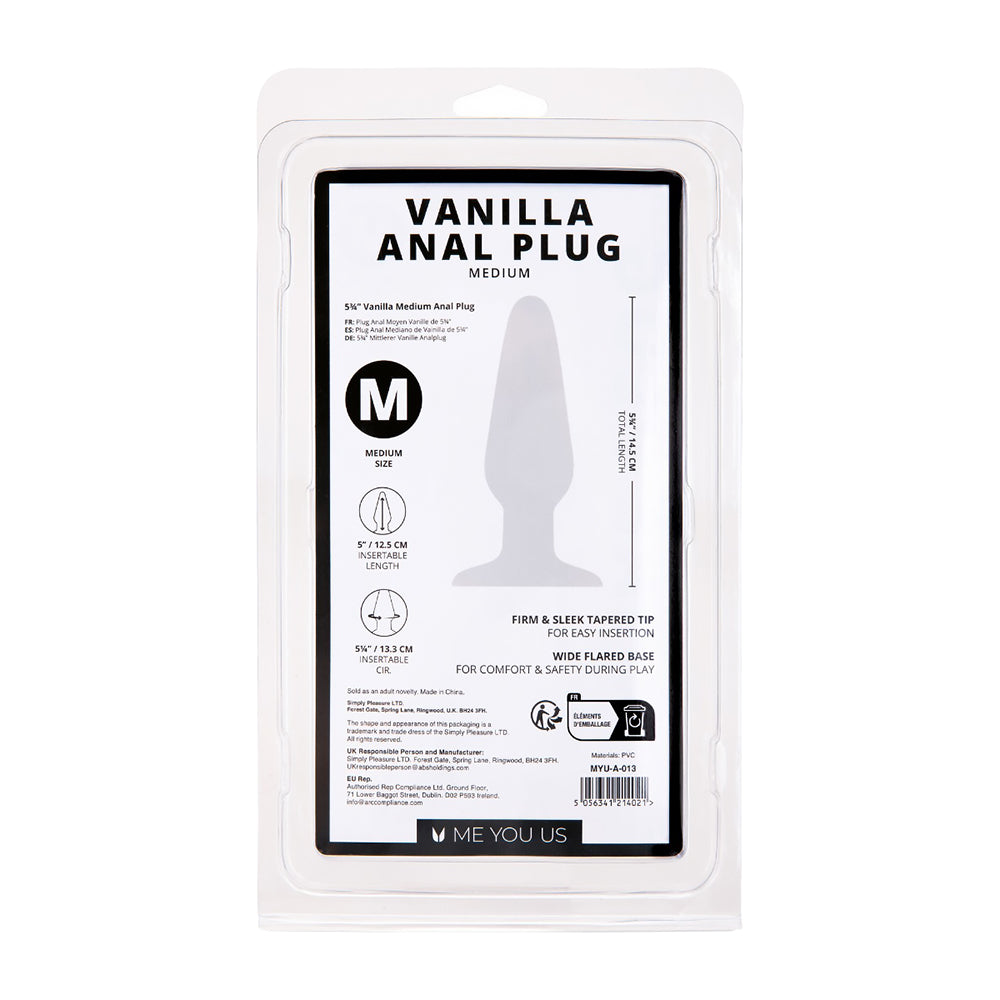 Medium Anal Plug - Me You Us Vanilla