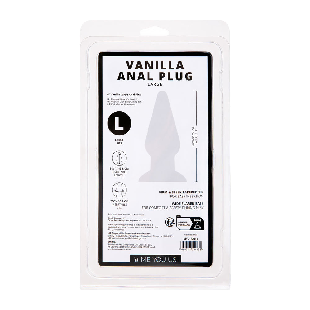 Large Anal Plug - Me You Us Vanilla