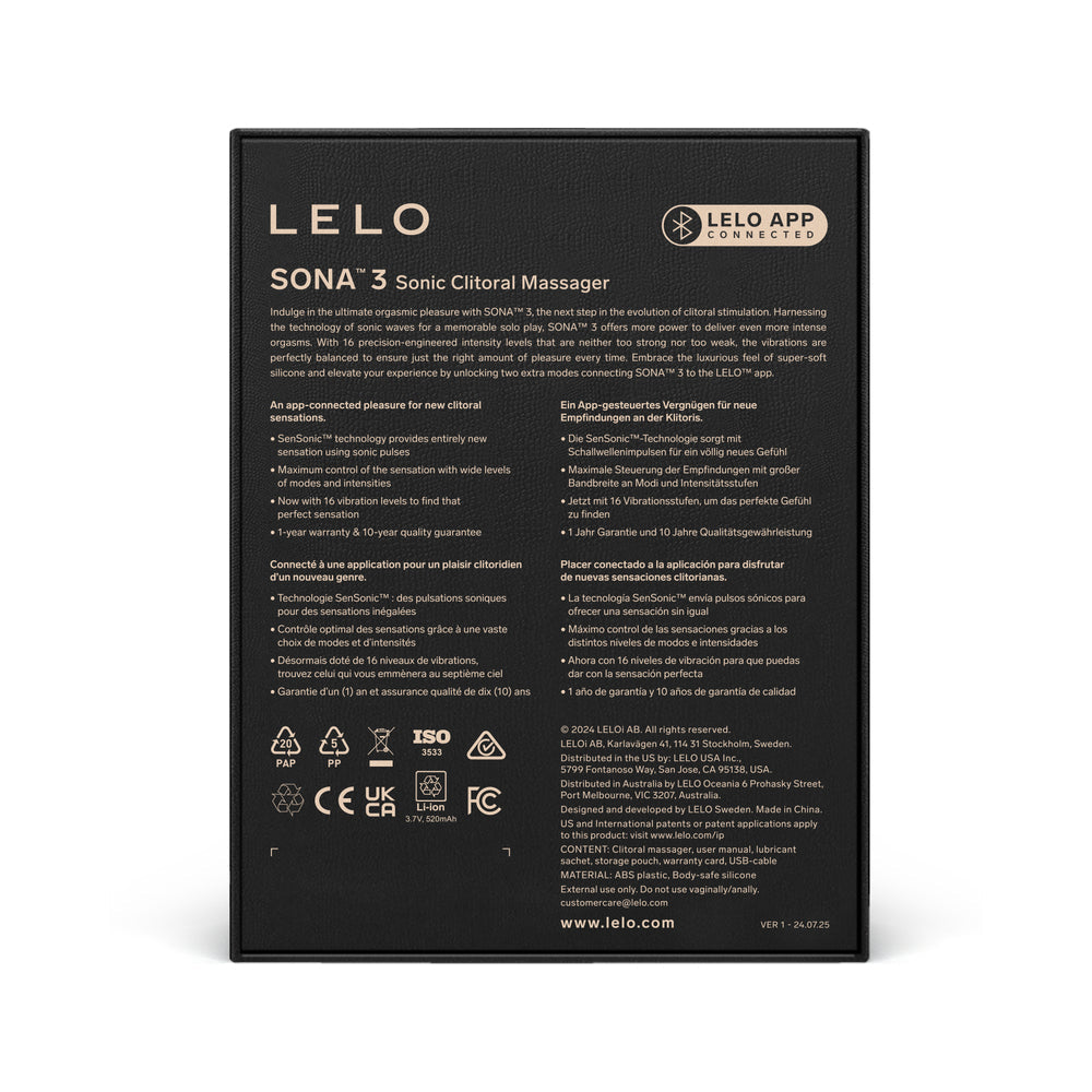LELO SONA 3 Clitoral Vibrator - Purple