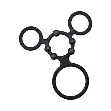 Enhancer Quad Cock Ring Set - Black