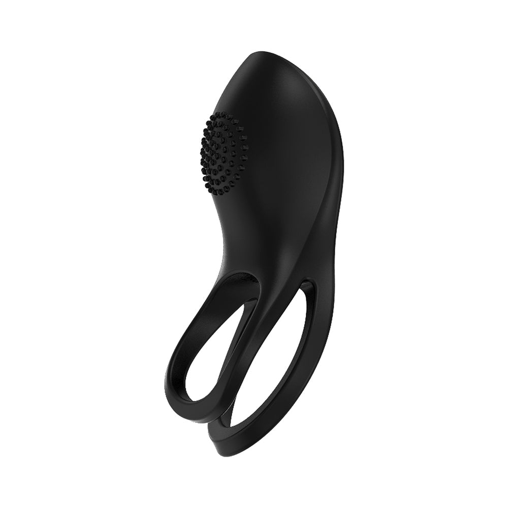 Gold Glam Cock Ring Vibrator - Black