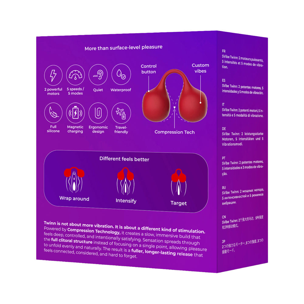 Snail Twinn Finger Vibrator Cherry