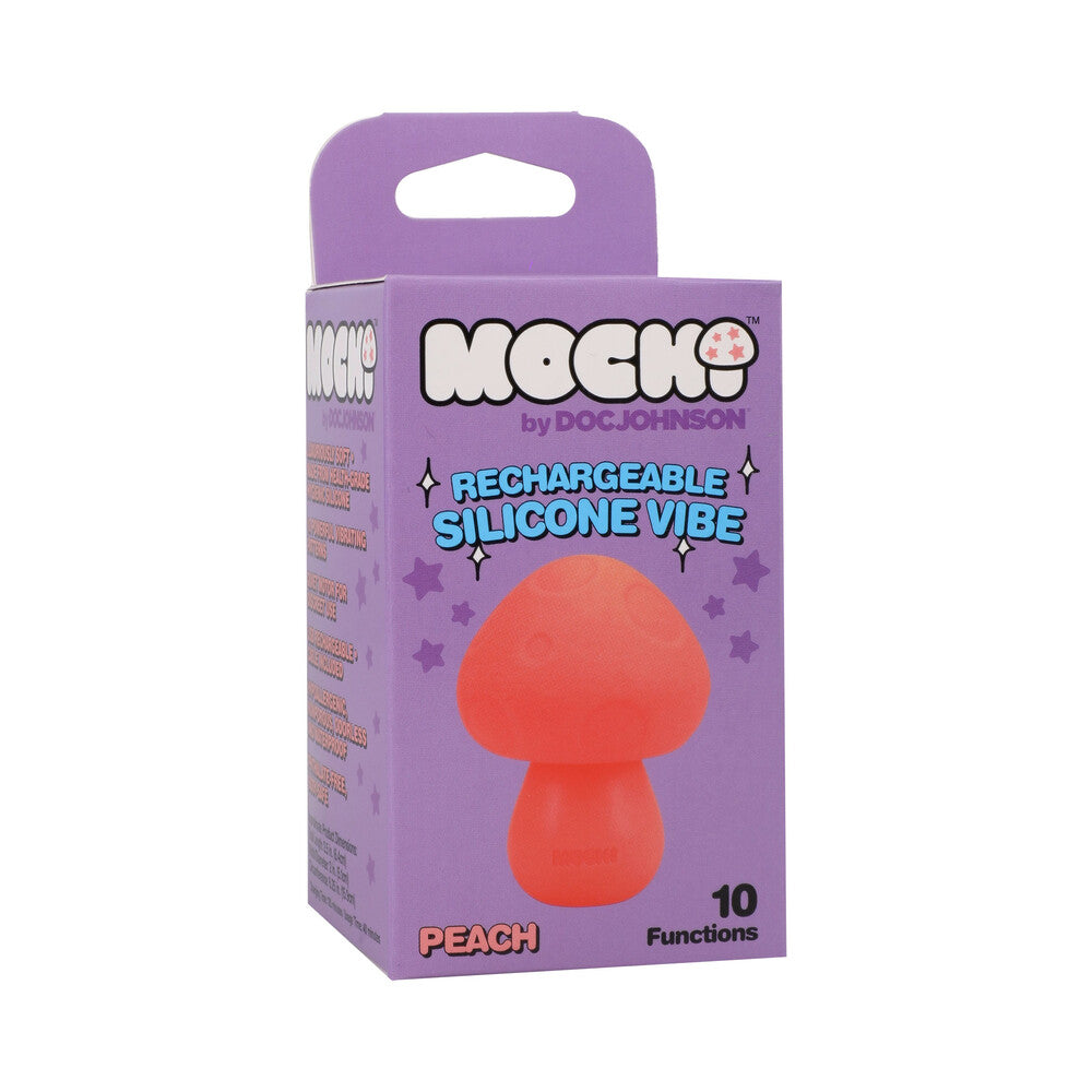 Rechargeable Silicone Vibrator - Mochi Mushroom Vibe Peach