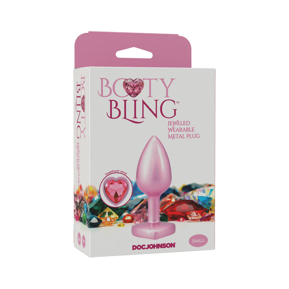 Booty Bling Heart Diamond Metal Plug - Small