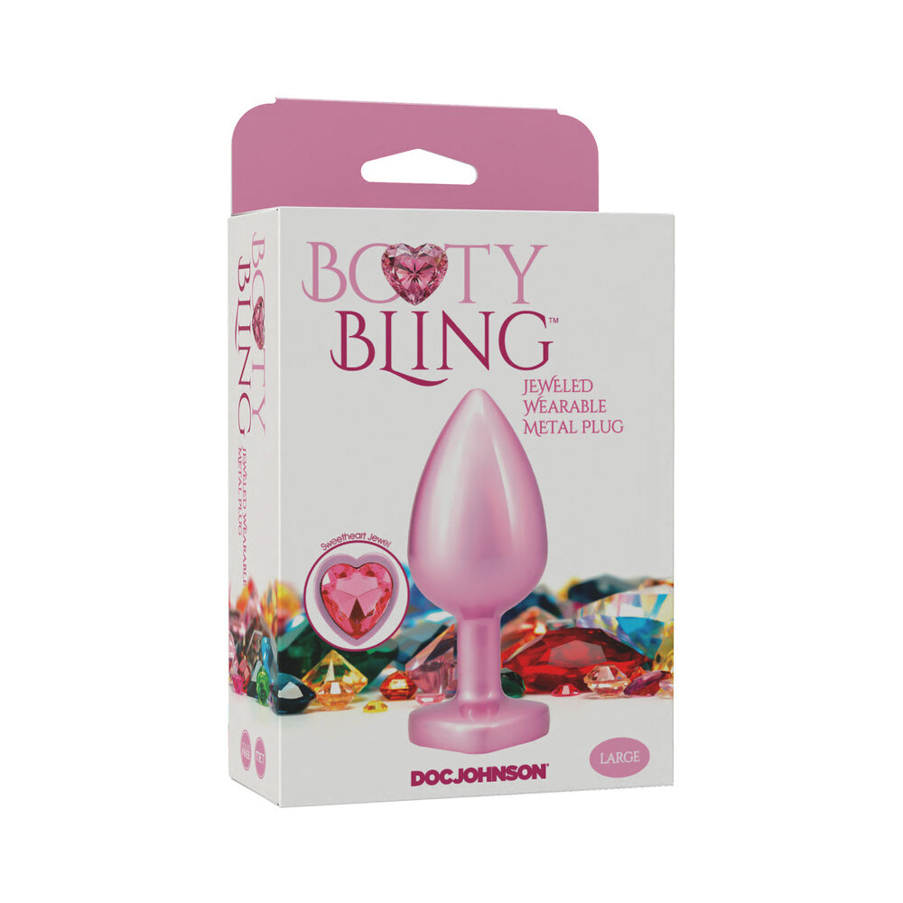 Booty Bling Heart Diamond Metal Plug - Large