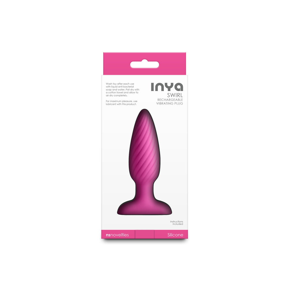 INYA Swirl Vibrating Anal Plug in Pink