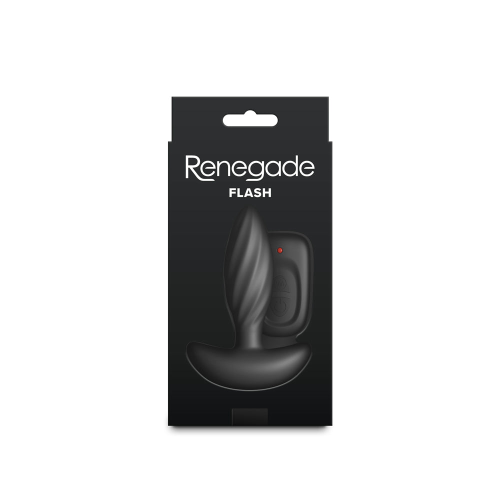 Renegade Flash Vibrating Anal Plug - Black