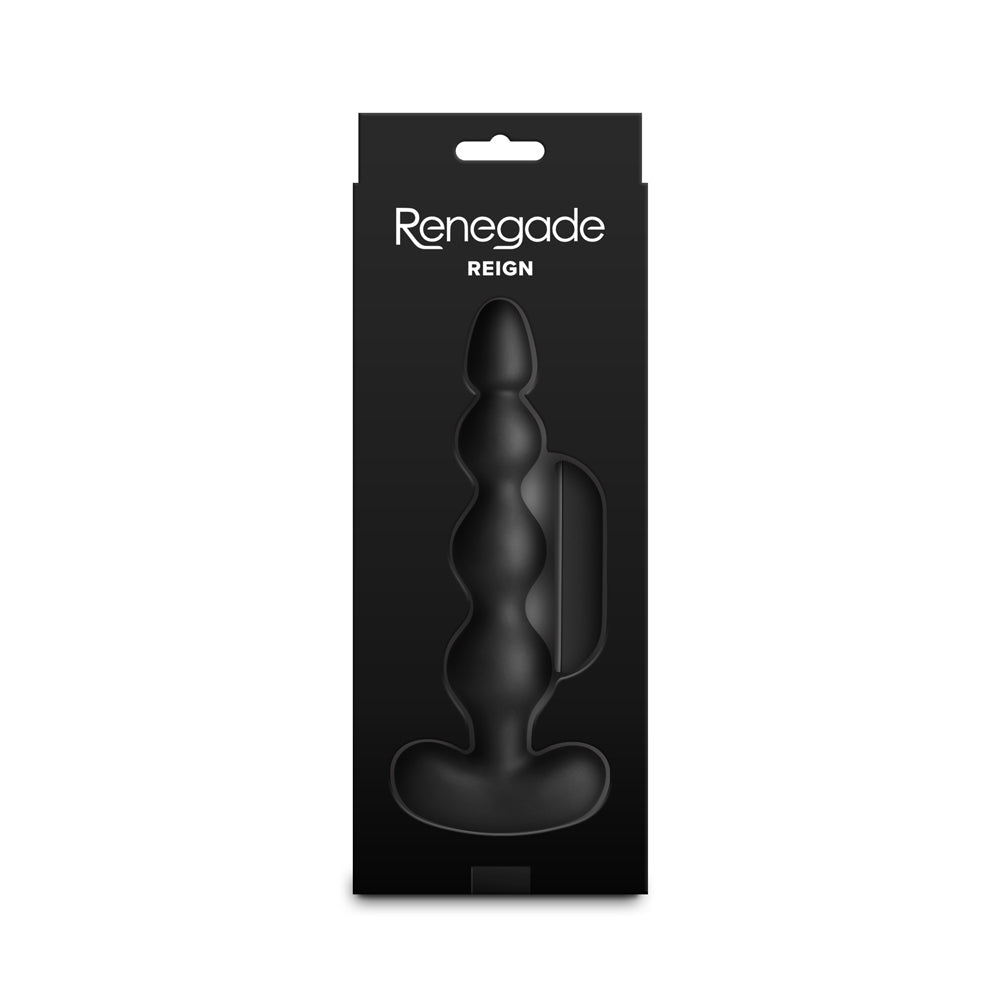 Renegade Reign Vibrating Anal Beads - Black