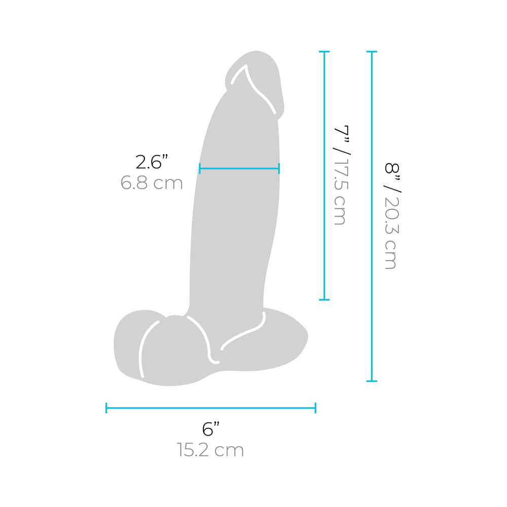 b-Vibe Slipskin Dildo 8in Girthy Cream