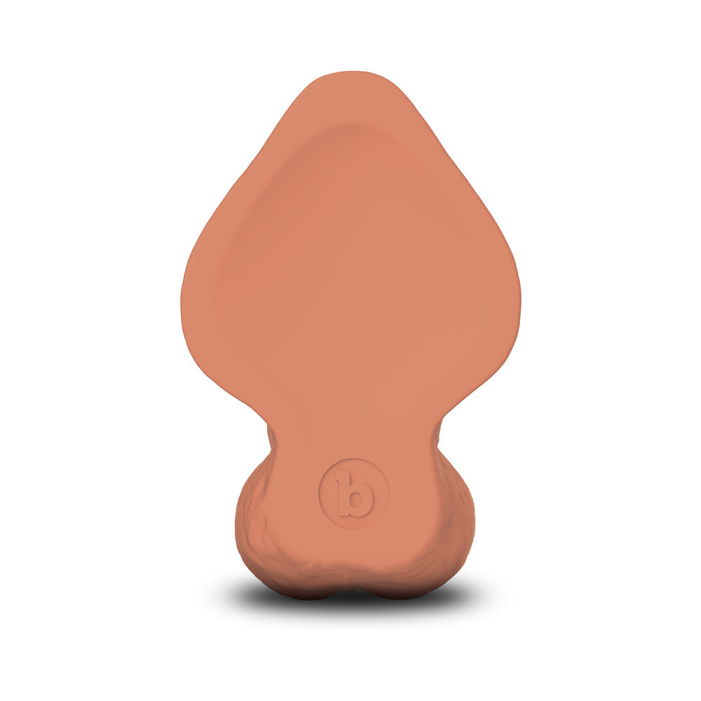 b-Vibe Slipskin Dildo 6.5in Curved Mocha