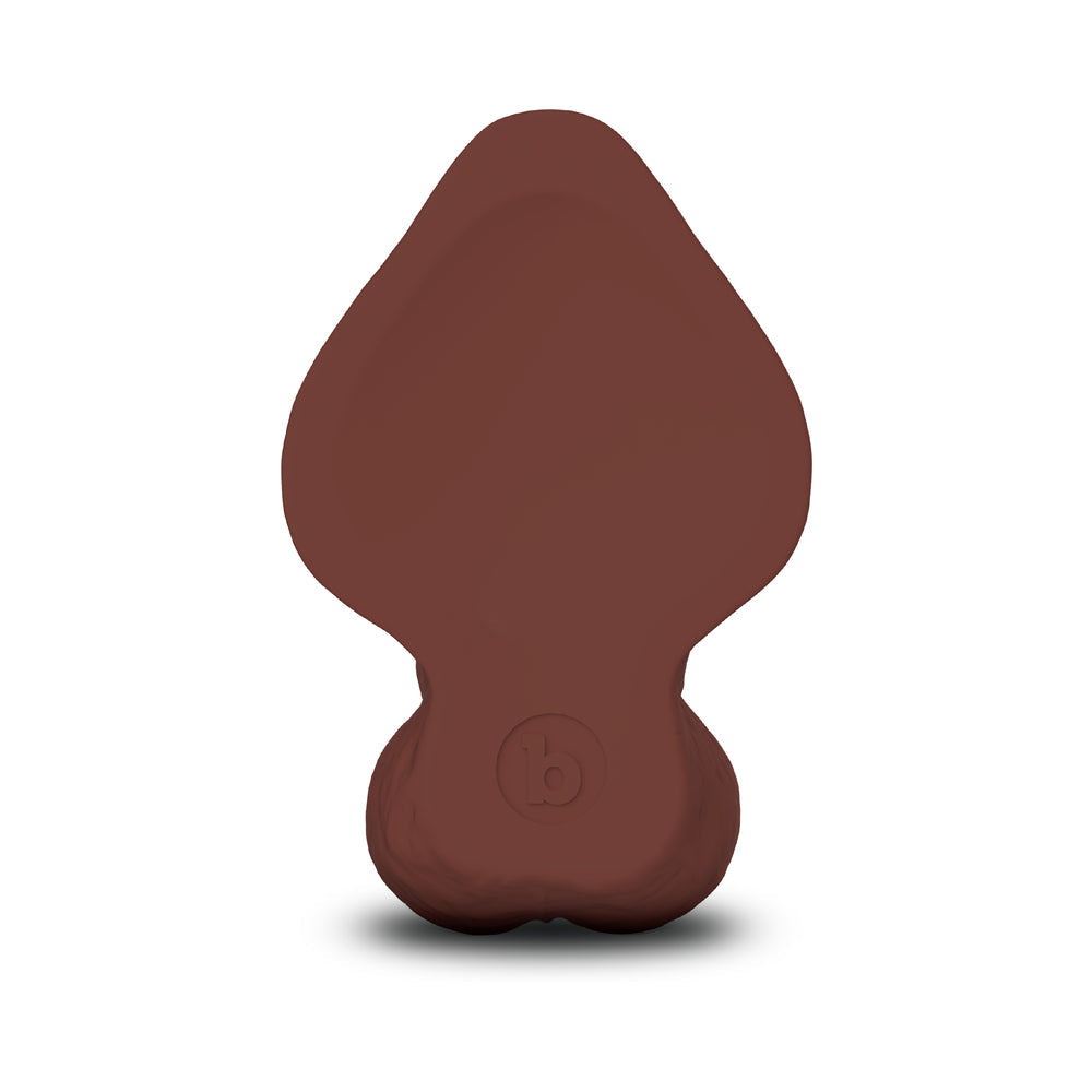 b-Vibe Slipskin Dildo 6.5in Curved Brown