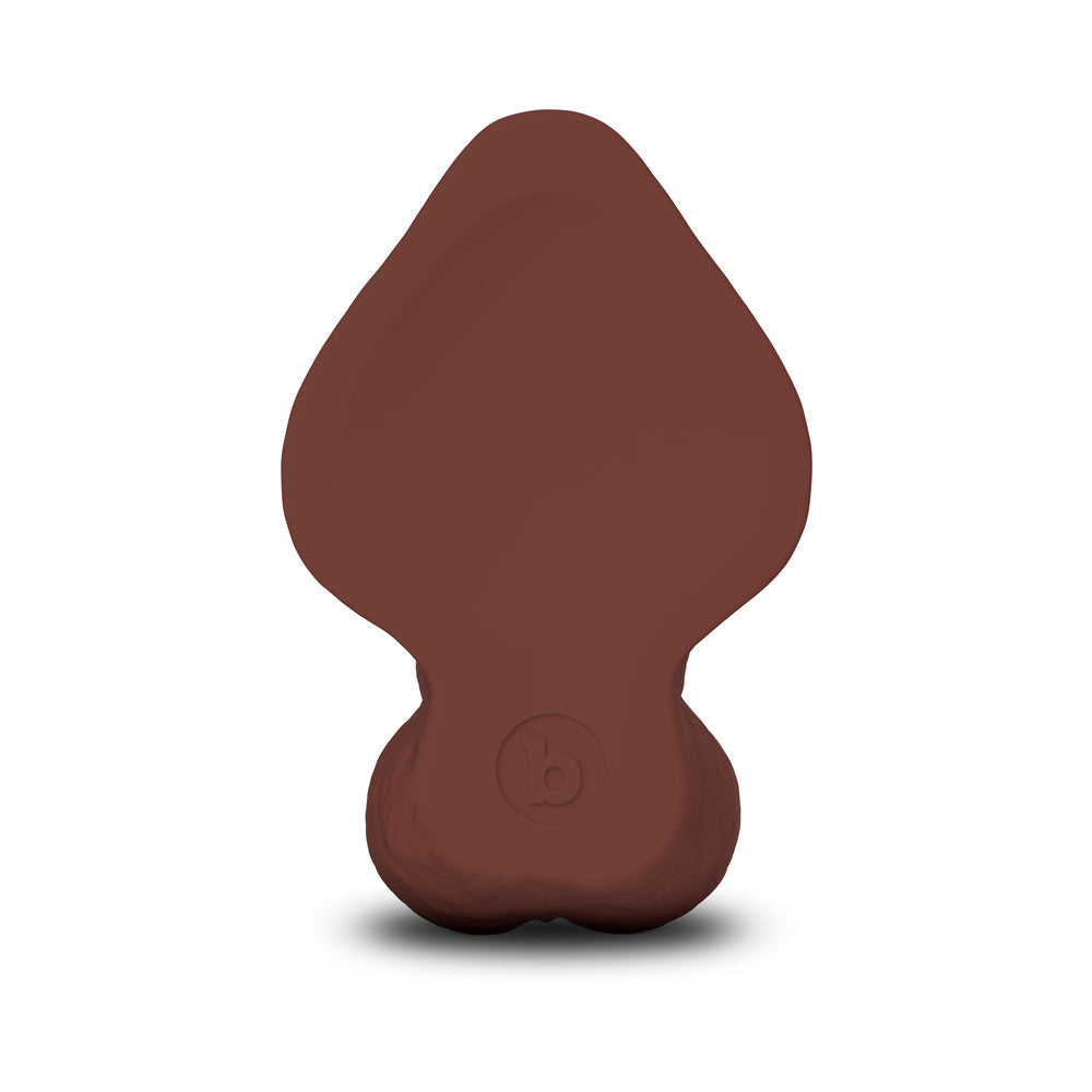 b-Vibe Slipskin Dildo 8in Curved Brown
