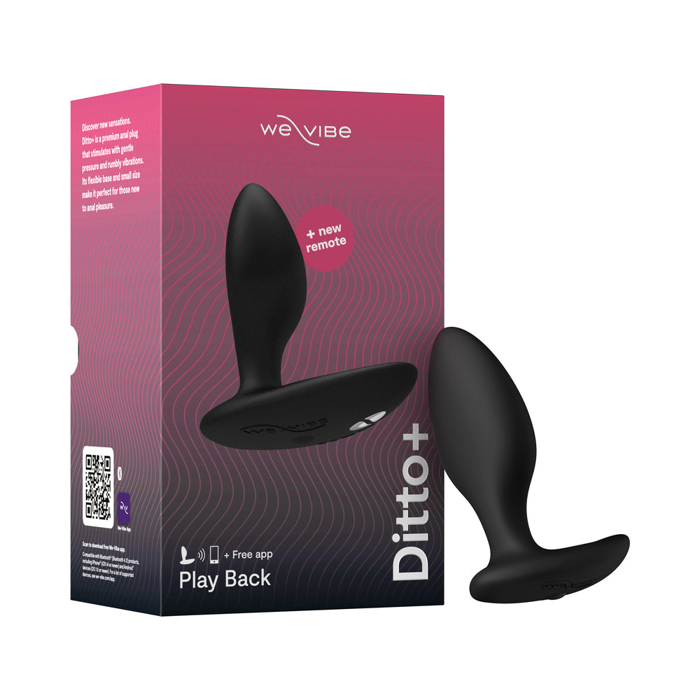 We-Vibe Ditto+ Satin Black Luxury Vibrator for Premium Pleasure
