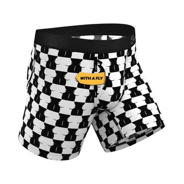 Checkered Pouch Underwear - Size M