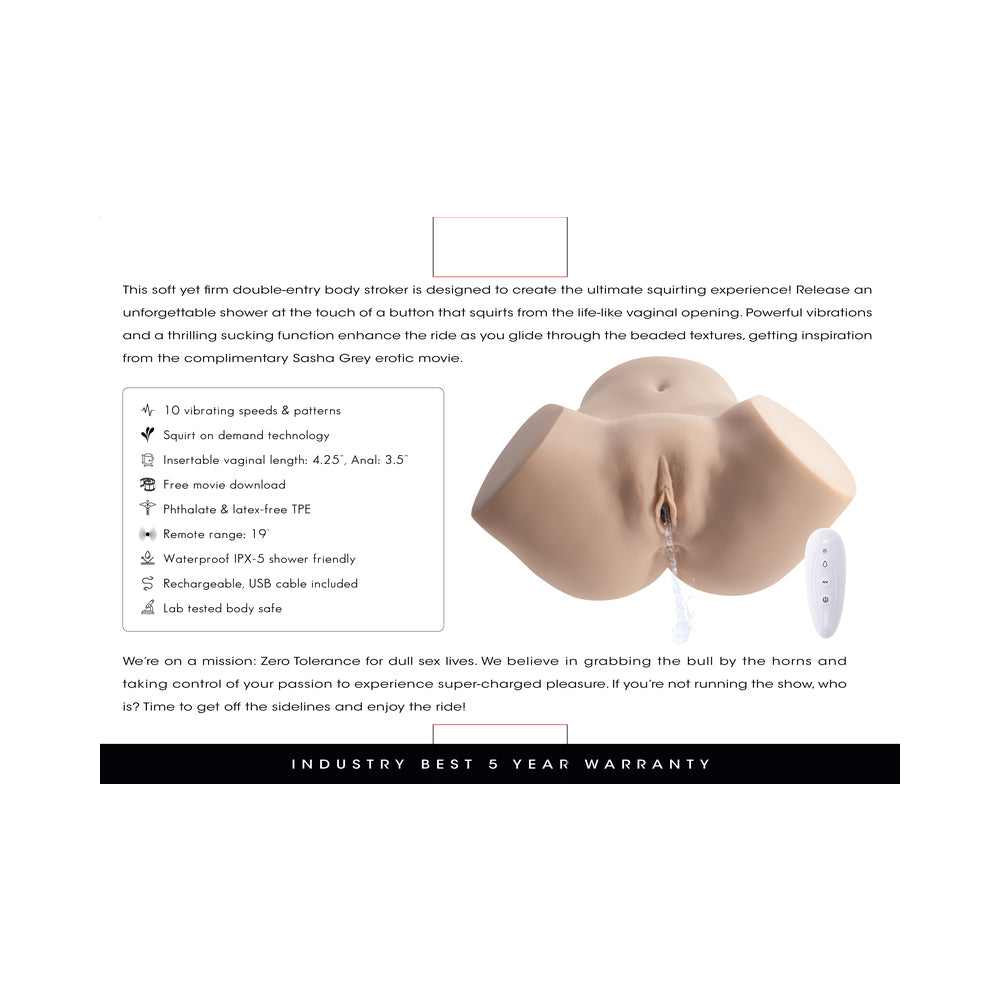 ZT Small Body Squirting Stroker in Light