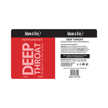 Adam & Eve Deep Throat Desensitizing Spray - Peppermint