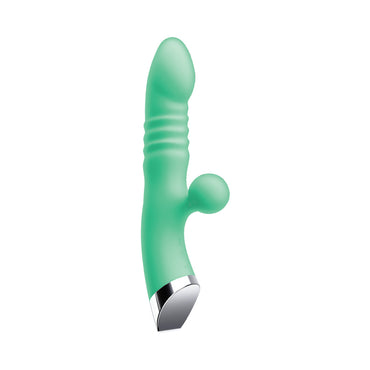 Intruder Thrusting Pleasure Vibrator - Mint