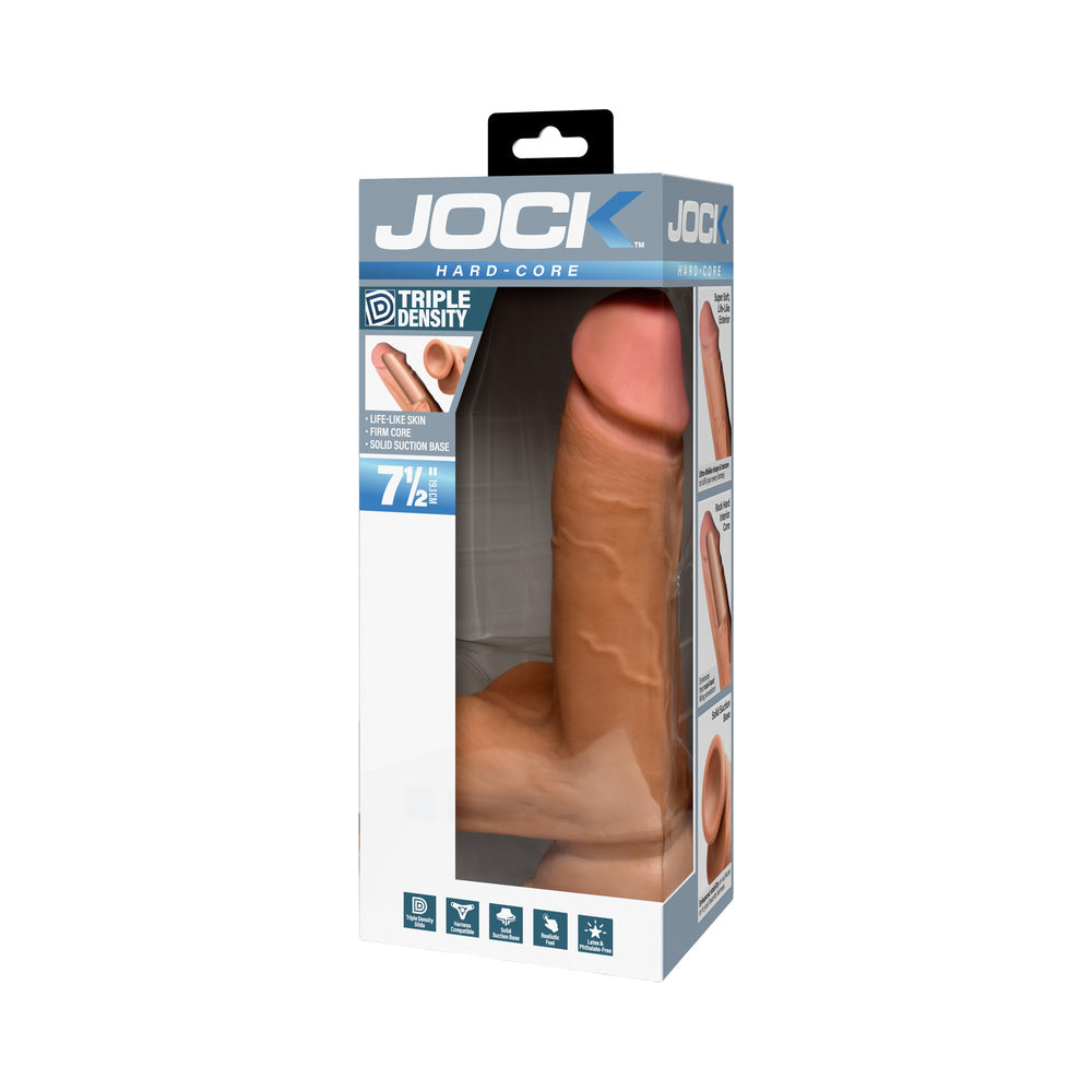 JOCK Hard-Core Triple Density Dildo with Ball 7.5" for Realistic Pleasure