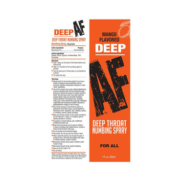 Deep AF Mango Flavored Lube - 1 oz.