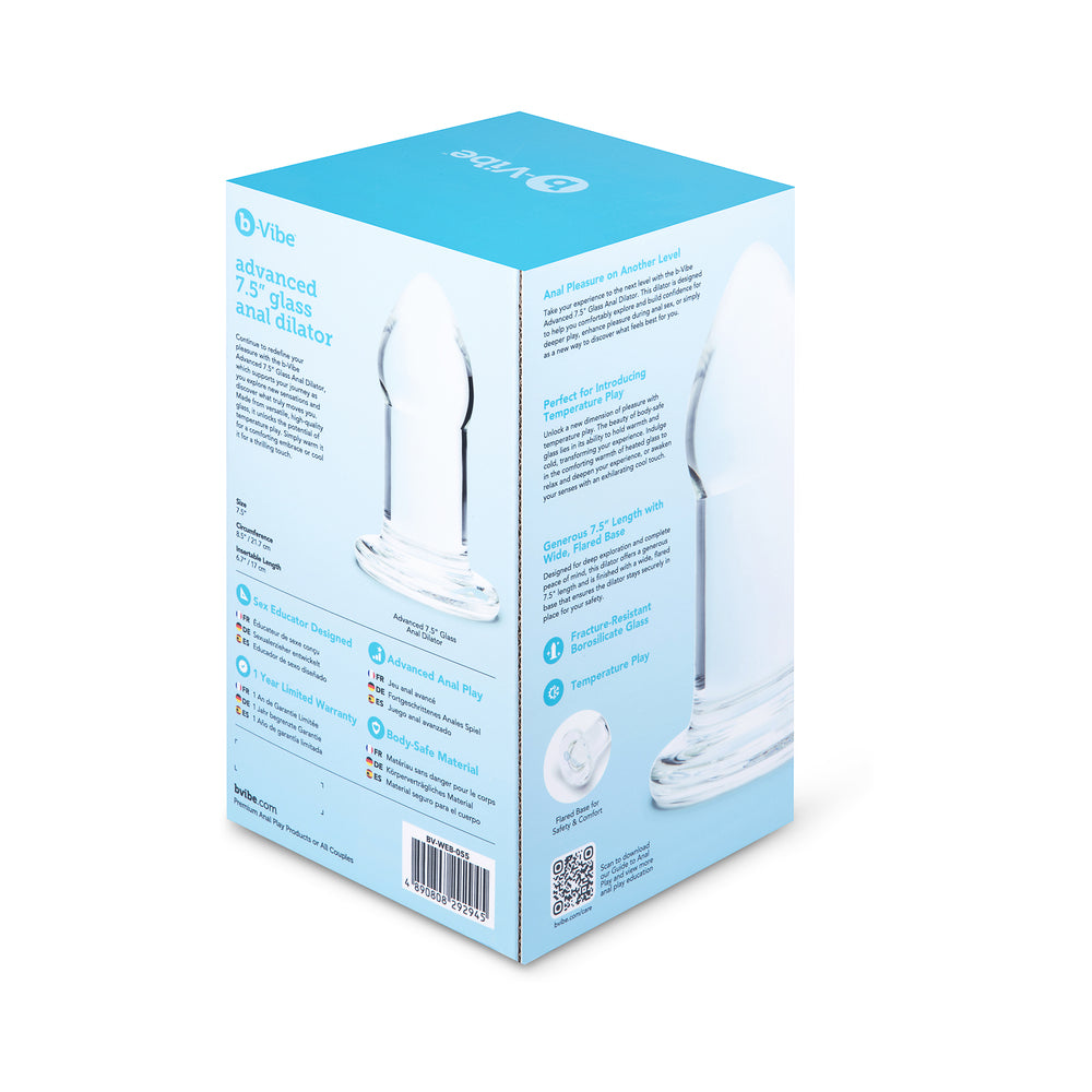 b-Vibe Advanced 7.5in Glass Anal Dilator