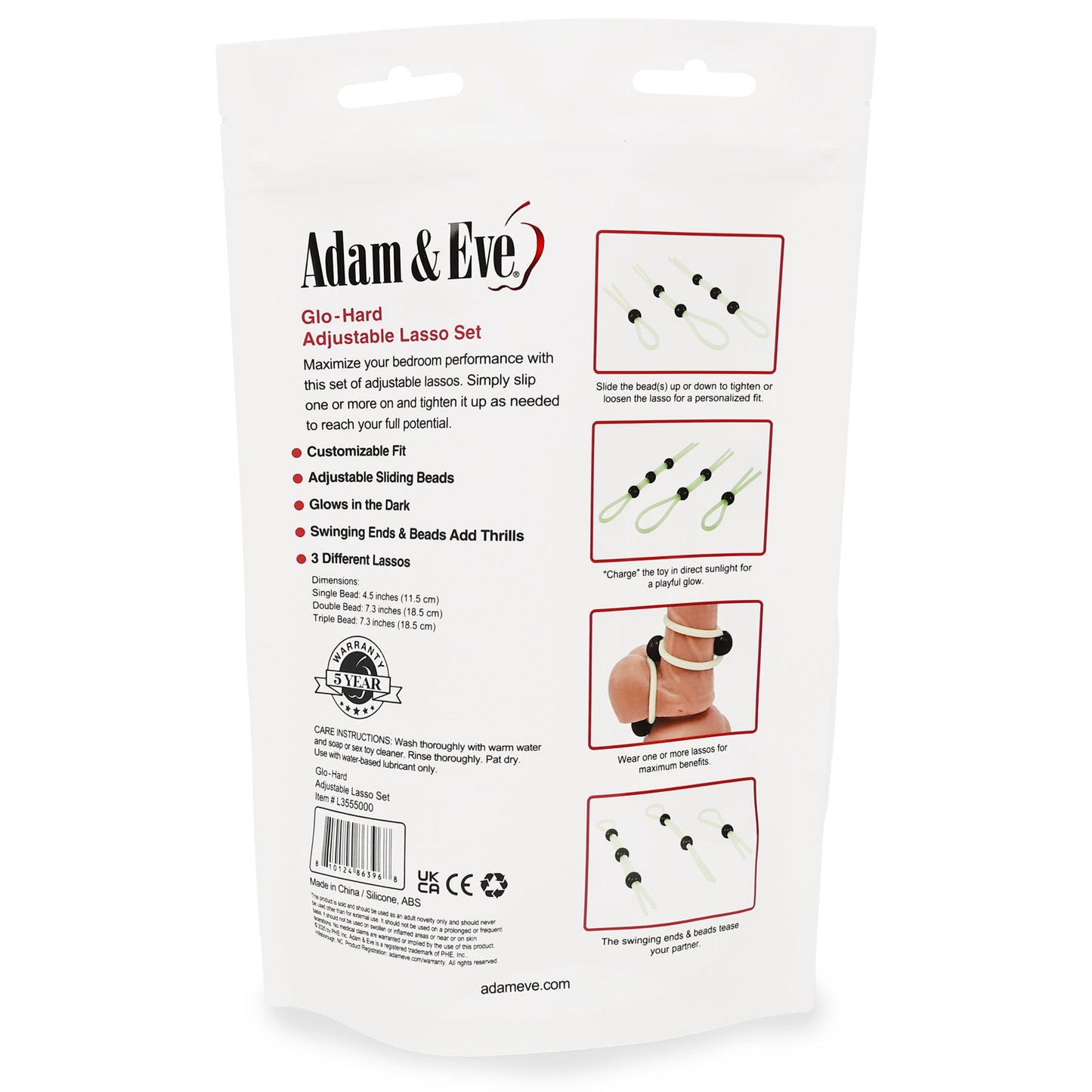 A&E Glo-Hard Adjustable Lasso for Bondage Play
