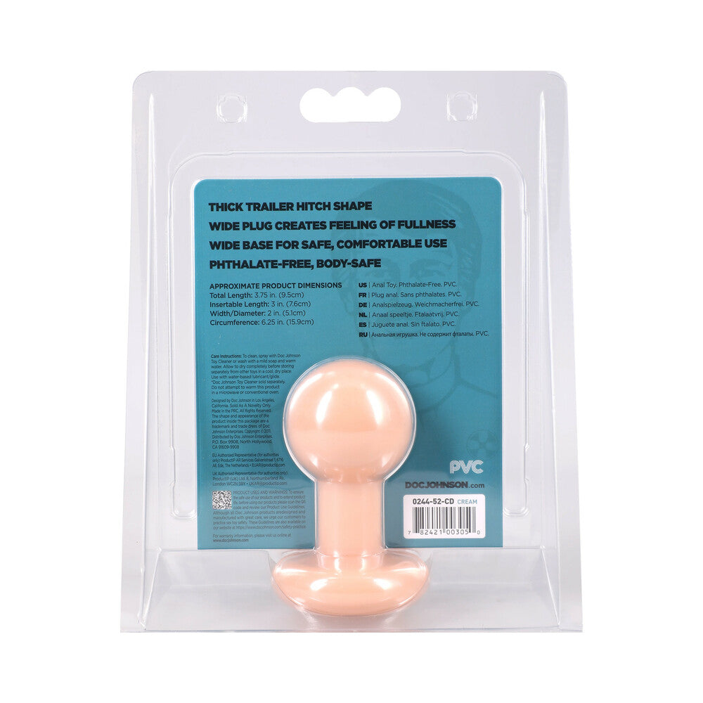 Classic Round Butt Plug - Cream Small