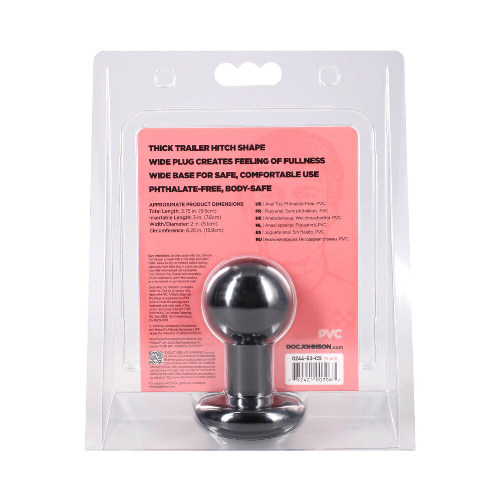 The Classic Round Butt Plug Black Small - Beginner-Friendly Pleasure