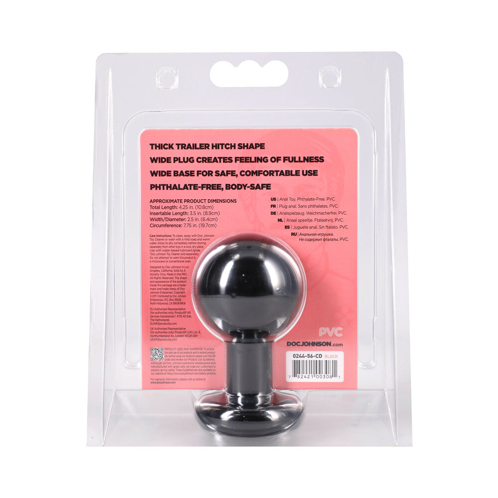 The Classic Round Butt Plug - Medium Black