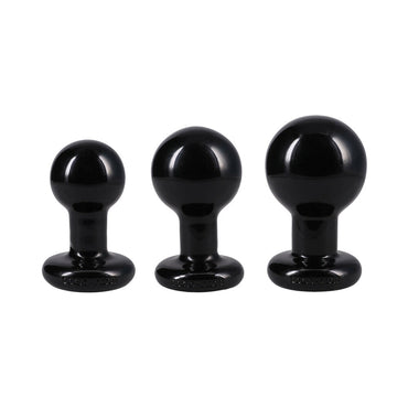 Classic Round Butt Plug Set - Black