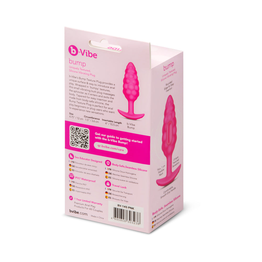 b-Vibe Bump Texture Plug Pink