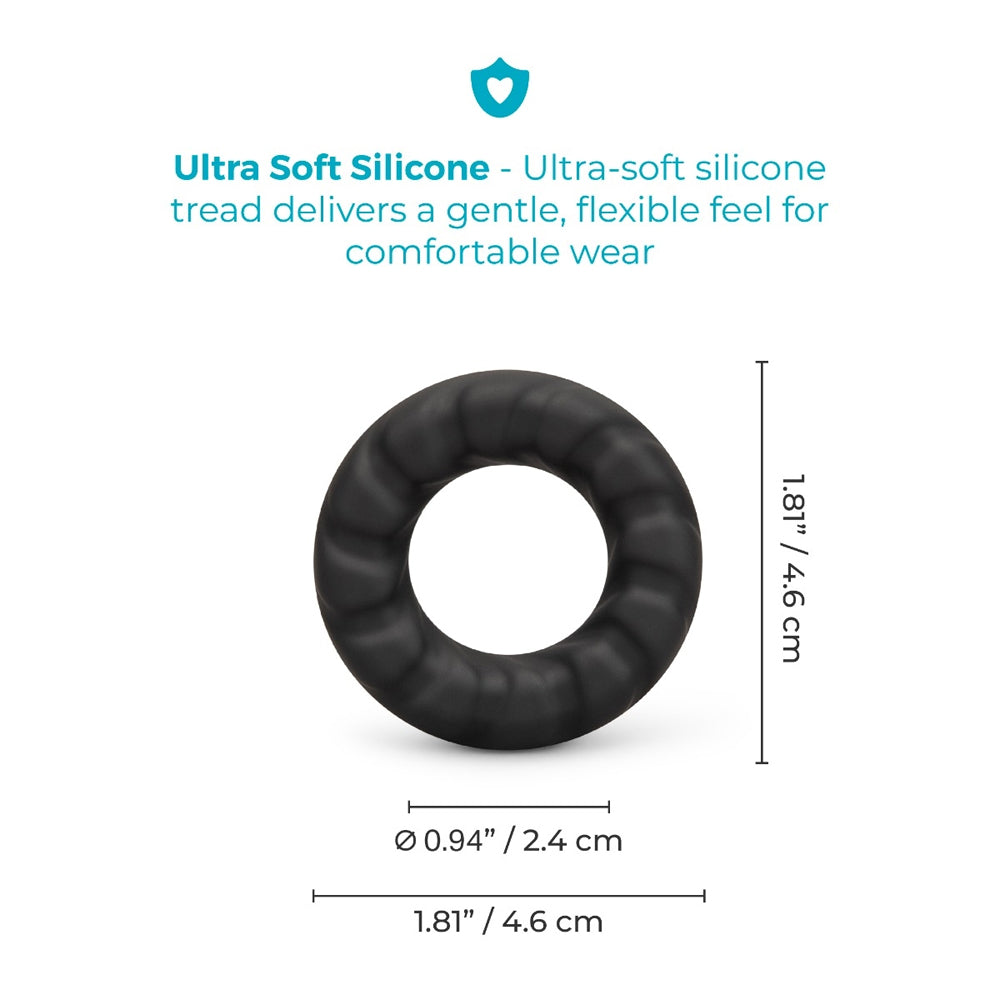 b-Vibe Flex Ring Tread Silicone Secure Fit Cock Ring