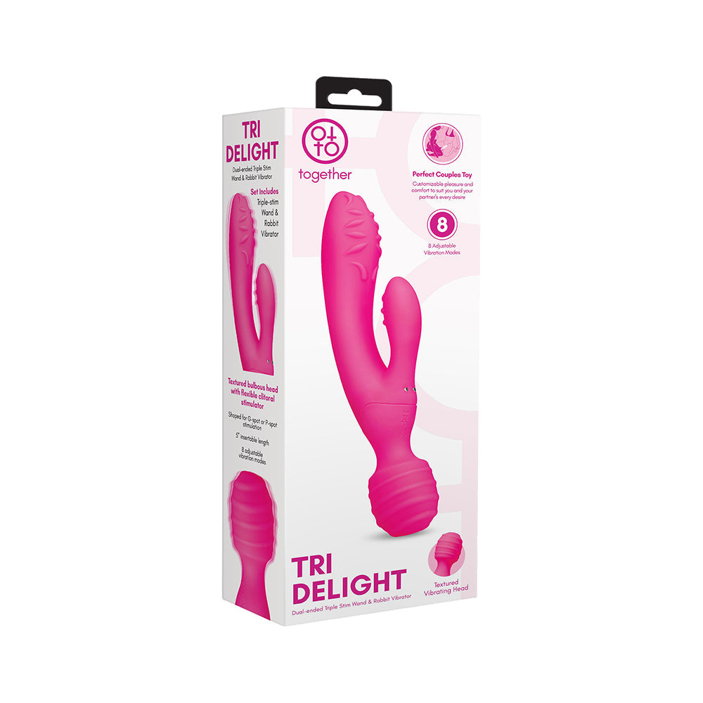 Together Toy Tri Delight Dual-Ended Triple Stim Wand & Rabbit Vibrator