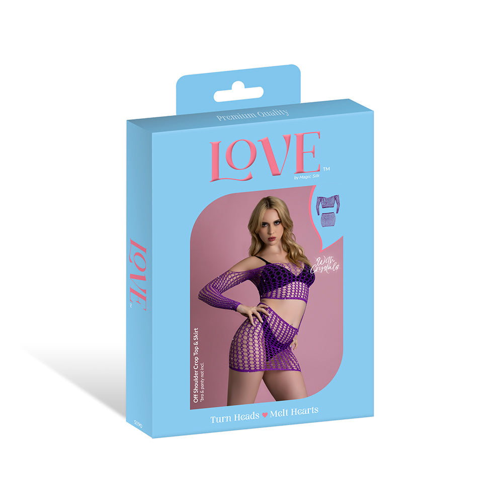Magic Silk Seamless Off Shoulder Crop Top & Skirt