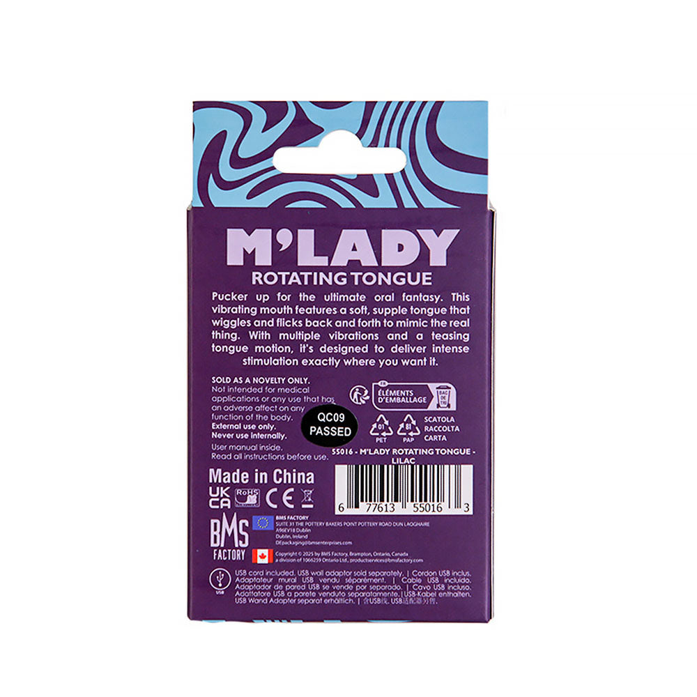M'Lady Rotating Tongue Vibrator - Lilac