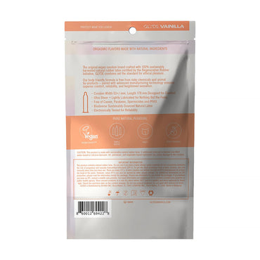 GLYDE Condom Vanilla 12-Count for Safe Pleasure