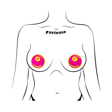 Pastease Neon Pink & Yellow 8-Ball Breast Pasties
