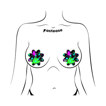 Pastease Vibrant Neon Splatter Nipple Pasties
